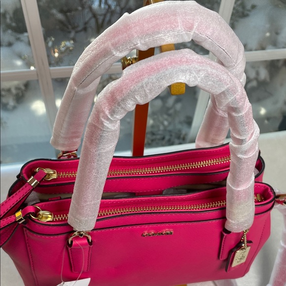 Coach NWT Madison Saffiano Leather Mini Christie Carryall in Pink Ruby - Picture 16 of 16